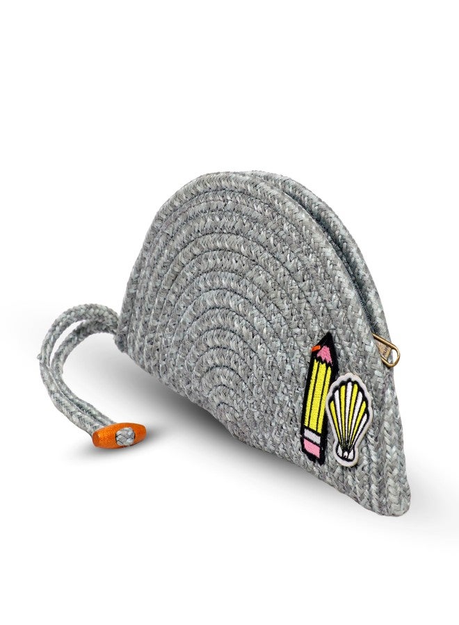 Ariya Women Clutch Handbag with Sticker (4077 | Light Gray) Handcrafted PP & Cotton Blend Clutch, Perfect for Ladies & Girls, Lightweight Stylish Purse for Parties, Special Occasions, Casual - Image 1